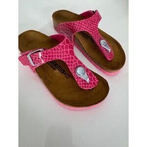 NEW BIRKENSTOCK Gizeh Birko FLor Thong Sandal Magic Snake Pink Kids EU 30 US 12